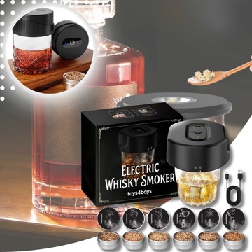 ZESTAW DO WĘDZENIA WHISKY SMOKER ELEKTRYCZNY DREWIENKA prezent dla taty