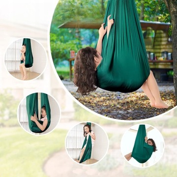 ДЕТСКИЕ КАЧЕЛИ-ГАМАКИ СЕНСОРНЫЕ АКРОБАТИЧЕСКИЕ ЙОГА-ОБЕРТЫВАНИЯ + КРЕПЛЕНИЕ