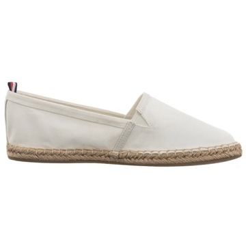 Obuwie Espadryle Tommy Hilfiger Basic Flat Espadrille Ecru FW0FW06497