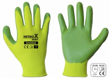 Rękawice ochronne NITROX MINT, rozmiar 6 nitryl