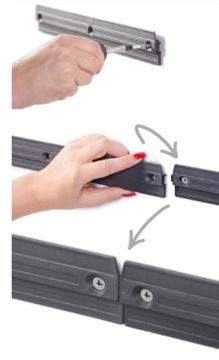 Рельсовая планка для подвешивания контейнерных лотков диаметром 39 см.