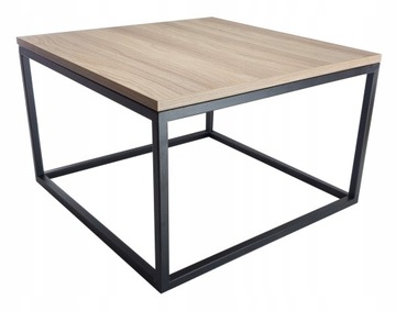 stolik kawowy ława loft blackwood jęczmienny 70x70