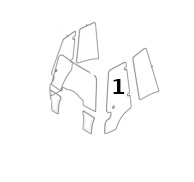 СТЕКЛО ДВЕРИ ЛЕВОЕ, ЭКРАННАЯ ПЕЧАТЬ JCB 3CX 4CX 827/80143