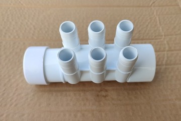 Kolektor PVC na 6 dysz wodnych do balii ogrodowej jacuzzi beczki hydromasaż