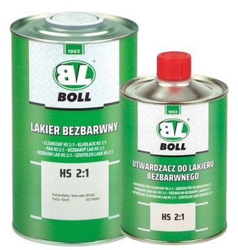 Lakier bezbarwny HS 2:1 1L + utwardzacz 500ml BOLL