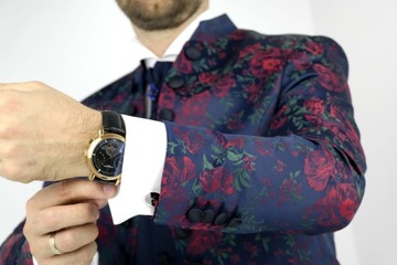 Мужской костюм с жилетом и галстуком с цветами 56 XL