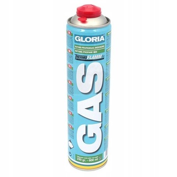 GAZ W BUTLI 330GR Z ZAWOREM DO PALNIKÓW 7/16 CALA