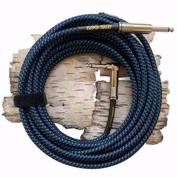 Ernie Ball Black/Blue kabel gitarowy 7.62 m