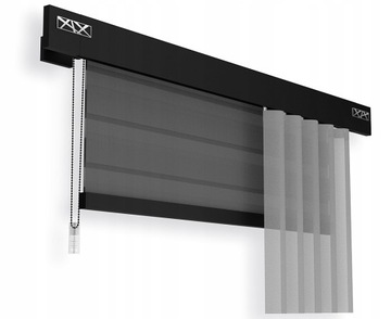 Karnisz systemu TOP LINE - CZARNY MAT - 200 cm