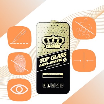 Szybka Szkło Antystatyczne 9H Super Wytrzymałe CAŁY EKRAN Iphone 15 Plus