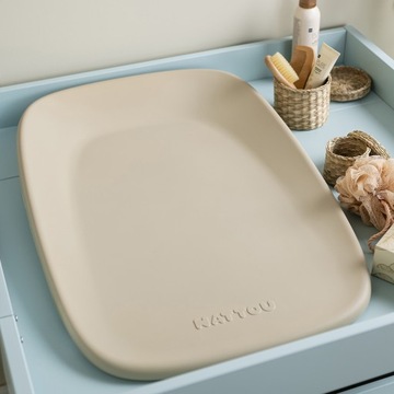 NATTOU Мягкий пеленальный коврик Softy Beige, без BPA, 50x70 см