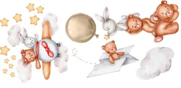 наклейки стикер стены для детей Misie 300