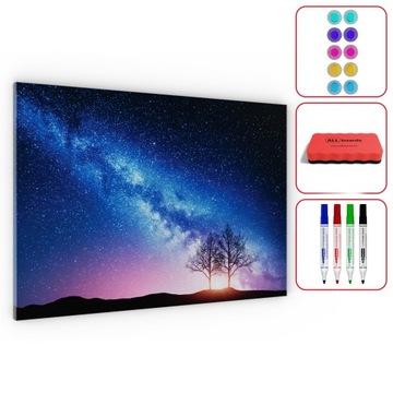 Tablica na magnesy METALboards, droga mleczna i drzewo 90x60 cm + GRATISY