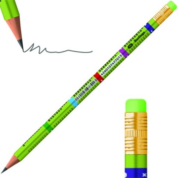 OŁÓWEK Z TABLICZKĄ MNOŻENIA DO SZKOŁY Berlingo twardość HB