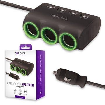 РАСПРЕДЕЛИТЕЛЬ ПРИЖИГАЛКА РАЗДЕЛИТЕЛЬ 12-24В 4xUSB ПРИКУРИВАТЕЛЬ