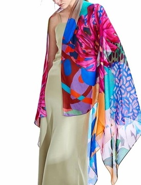 ШЕЛКОВЫЙ ШАРФ ШАРФ 100% НАТУРАЛЬНОЕ КАЧЕСТВО ШЕЛКА ШЕЛКА.