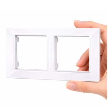 SIMON 10 RAMKA PODWÓJNA BIAŁA CR2/11