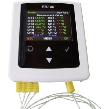 Rejestrator temperatury przemysłowy Ebro EBI 40 TC-02, Kalibracja (ISO)