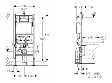Унитаз GEBERIT FRAME + aquablade, тонкое сиденье TESI