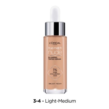 LOREAL KOLOR SKONCENTROWANE SERUM W PODKŁADZIE TRUE MATCH NUDE 30ML 3-4 LIG