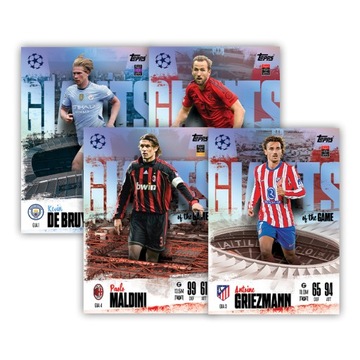 MEGA CAN MATCH ATTAX EXTRA 2025 GIANTS OF THE GAME 44 КАРТЫ +4 LIMITED