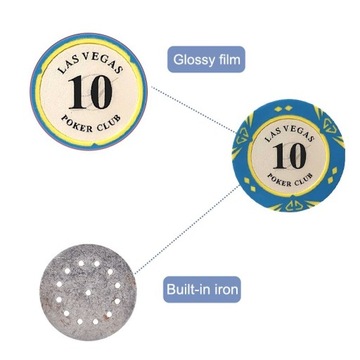 Стиль № 2 лота Las Vegas Clay Poker asino Custom Po