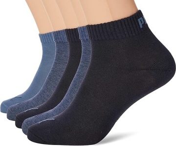 Skarpety Sportowe Unisex PUMA QUARTER | 5 Par W zestawie - Rozmiar 39-42