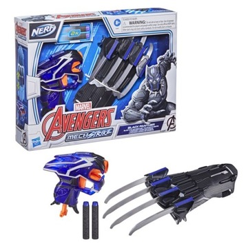 MARVEL AVENGERS NERF F2395 PISTOLET + RĘKAWICA CZARNA PANTERA