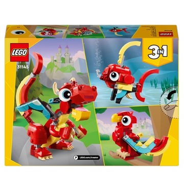 Lego Creator 3in1 Красный Дракон, игрушка-дракон