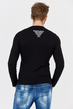 EMPORIO ARMANI - Czarny longsleeve męski r. S