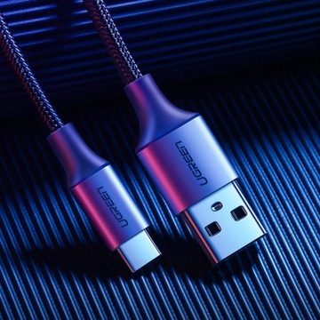 КАБЕЛЬ UGREEN STRONG USB TO USB-C БЫСТРАЯ ЗАРЯДКА QC 3.0 2A 5V 1.5M