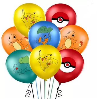 Balony Pokemon zestaw 10 sztuk urodziny PIKACHU