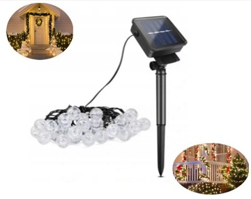 LAMPKA CHOINKOWA GIRLANDA SOLARNA 7 M 40 LED