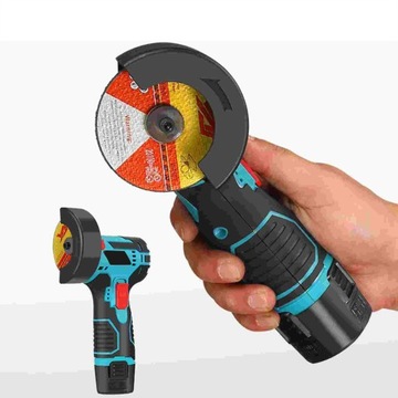 PRZENOŚNA MINI ELEKTRYCZNA SZLIFIERKA KĄTOWA 12V+2XAKU 10 TARCZA 3''