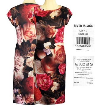 RIVER ISLAND Sukienka z krótkim rękawem r. 40