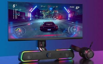 BAZIVVE RGB КОМПЬЮТЕРНЫЙ ДИНАМИК SPEAKER 2.0 СО СВЕТОДИОДНОЙ RGB ПОДСВЕТКОЙ