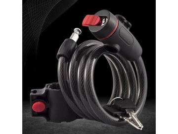 ВЕЛОСИПЕДНЫЙ ТРОСОВОЙ ЗАМОК ВЕЛОСИПЕДНЫЙ ЗАМОК КЛЮЧ БЕЗОПАСНОСТЬ