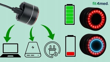 ЗАДНИЙ ВЕЛОСИПЕДНЫЙ ФОНАРЬ USB-АККУМУЛЯТОР ДАТЧИК ДВИЖЕНИЯ Стоп-сигнал