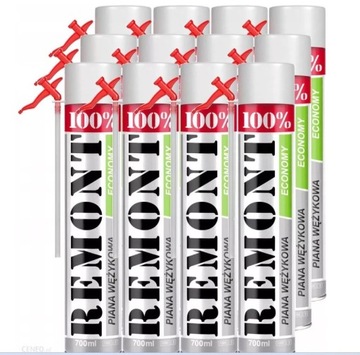 Pianka Montażowa Niskoprężna Wężykowa 100% Remont Economy 700 ml 12 szt.