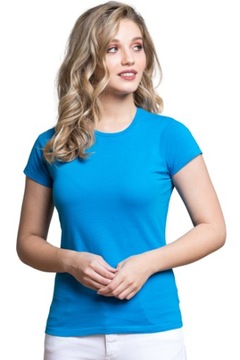 Koszulka T-shirt bawełna Certyf. kolory Aqua 3XL
