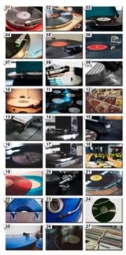 Картина на холсте - Виниловый проигрыватель, множество узоров.