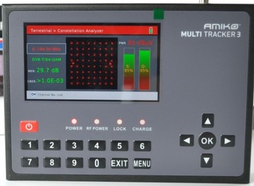 Измеритель сигнала телевизионной антенны DVB-T2 DVB-C SAT DVB-S2 Amiko Multitracker 3 Combo