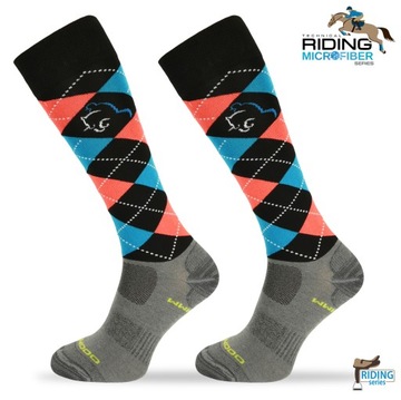 Носки для верховой езды с ромбическим узором - SPJF черные