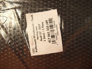 AUDI Q7 4L Защитный коврик заднего бампера ОРИГИНАЛЬНЫЙ НОВЫЙ 4L7061210