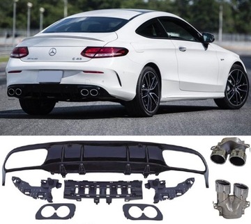 DIFUZOR MERCEDES C205 A205 LOOK C43 AMG SKŘÍŇKA