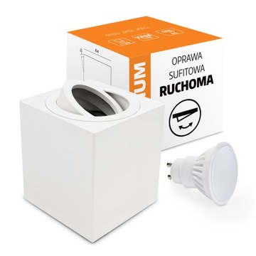 Oprawa Halogenowa Kwadratowa Ruchoma + LED GU10