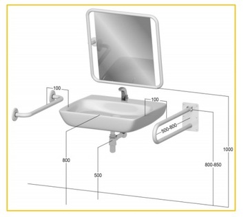 Poręcz łazienkowa dla niepełnosprawnych biała