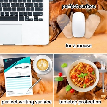 Коврик защитный на письменный стол 120х60 Лошади скачут