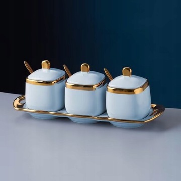 Ceramiczna Porcelanowa Cukiernica Przyprawa