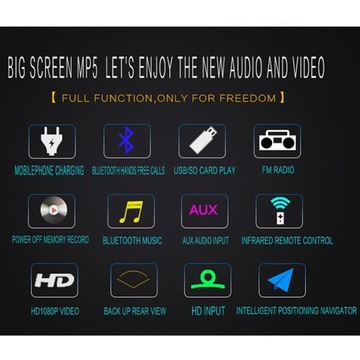 Электронный мультимедийный плеер с экраном автомобиля